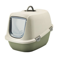 Produktbild von Savic Leo XL Katzentoilette aus Kunststoff in Beige Grün 64x46x45cm