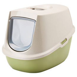Savic Manon Haubentoilette für Katzen aus Kunststoff in Grün oder Beige – Bild 1 von 2