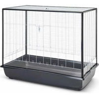 Produktbild von Savic Nagerheim Aura Plexi Nagetierkäfig für Mäuse und Zwerghamster Silber-Schwarz 118 x 64 x 94 cm