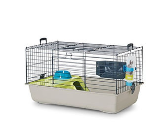 Savic Nagerkäfig Nero 2 Deluxe grau für Kaninchen und Meerschweinchen 80x50x44cm – Bild 1 von 3