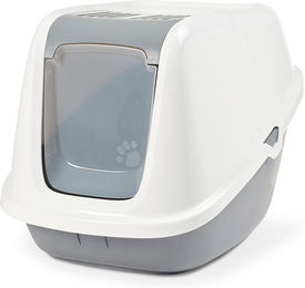 Savic Nestor Giant Haubentoilette für Katzen in Weiß und Grau – Bild 1 von 8