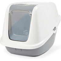 Produktbild von Savic Nestor Giant Haubentoilette für Katzen in Weiß und Grau