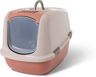Savic Nestor Jumbo Haubentoilette für Katzen in Rosa und Rot aus Kunststoff – Bild 1 von 5