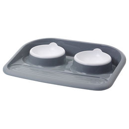 Savic Nobby Dinner Serving Tray Butler Napfset für Hunde in Grau 2 x 300 ml - 300 ml – Bild 1 von 3