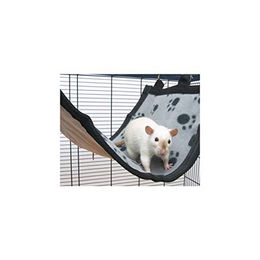Produktbild von Savic Relax de Luxe Flache Hängematte aus Fleece für Ratten und Frettchen Bunt 31 x 44 cm