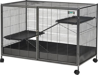 Produktbild von Savic Royal Suite XL Nagerkäfig aus Metall für Frettchen Ratten und Chinchillas Schwarz L 115 x B 67 x H 81 cm