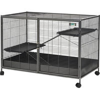 Produktbild von Savic Royal Suite XL Nagerkäfig aus Metall für Frettchen Ratten und Chinchillas Schwarz L 115 x B 67 x H 81 cm
