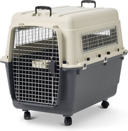 Savic Transportbox Feria Andes mit Rollen Größe L aus Kunststoff Grau Beige IATA-konform – Bild 1 von 3