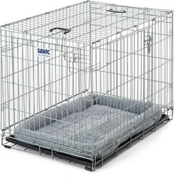 Produktbild von Savic Transportbox für Hunde in Grau aus Metall Größe L