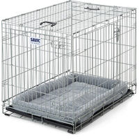 Produktbild von Savic Transportbox für Hunde in Grau aus Metall Größe L