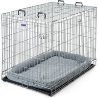 Produktbild von Savic Transportbox für Hunde in Grau aus Metall XL mit Kissen