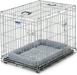 Savic Transportbox für Hunde in Grau und Silber aus Metall Größe L – Bild 1 von 3