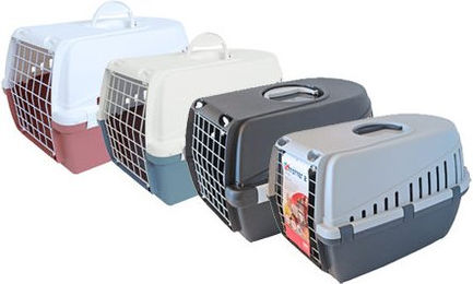 Savic Transportbox Trotter aus Kunststoff für Hund, Katze oder Kaninchen Blau Weiß 48 x 33 x 31 cm – Bild 1 von 1