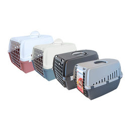 Savic Transportbox Trotter aus Kunststoff für Hund, Katze oder Kaninchen in Rosa/Weiß 48 x 33 x 31 cm – Bild 1 von 2