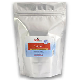 Produktbild von SAWApet Leinsaat geschrotet 250 g Verdauungshilfe als Ergänzungsfutter