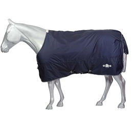 Saxon Defiant 600D Pferdedecke Standard-Hals Größe M Marineblau/Weiß - 200 g – Bild 1 von 2