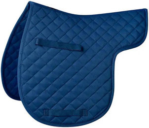 Saxon Defiant Allzweck-Numnah aus Baumwolle für Ponys in Weiß und Blau – Bild 1 von 2