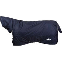 Produktbild von Saxon Defiant Combo-Kragen Pferdedecke Karo Marineblau Weiß 168cm