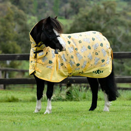 Saxon Pony Combo Neck Decke mit Halsabdeckung 600D Polyester Medium Nashorn Print – Bild 1 von 6