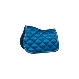 Schabracke Lami Cell für Warmblut in Petrol Blau mit Blumenmuster aus Polyester – Bild 1 von 2