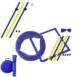 Schecker Agility Set für Hunde mit Tunnel Hürde und Slalomstangen Blau – Bild 1 von 5