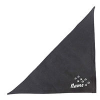 Produktbild von Schecker Besticktes Halstuch Schwarz mit Pfotenmotiv und Name 35 cm