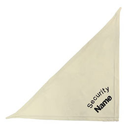 Schecker Besticktes Halstuch Security mit Name Beige 35 cm - 35 cm – Bild 1 von 2