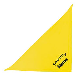 Schecker Besticktes Halstuch Security mit Name Gelb 65 cm - 65 cm – Bild 1 von 2