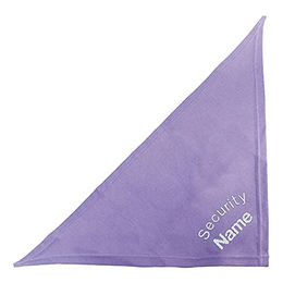 Schecker Besticktes Halstuch Security mit Name in Flieder 50 cm - 50 cm – Bild 1 von 2