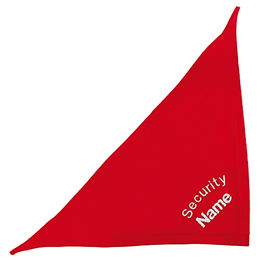 Schecker Besticktes Halstuch Security mit Name in Rot 50 cm - 50 cm – Bild 1 von 2
