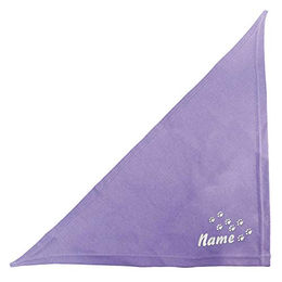 Schecker Besticktes Hundehalstuch Flieder mit Pfotenmotiv 35 cm – Bild 1 von 2