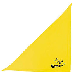 Produktbild von Schecker Besticktes Hundehalstuch Gelb mit Pfotenmotiv 35 cm - 35 cm