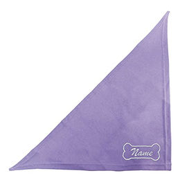 Schecker Besticktes Hundehalstuch mit Knochen-Motiv in Flieder 50 cm – Bild 1 von 3