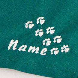 Produktbild von Schecker Besticktes Hundehalstuch mit Pfoten und Name im Herz Schwarz 65 cm - 65 cm