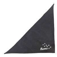 Produktbild von Schecker Besticktes Hundehalstuch Schwarz mit Pfotenmotiv 50 cm - 50 cm