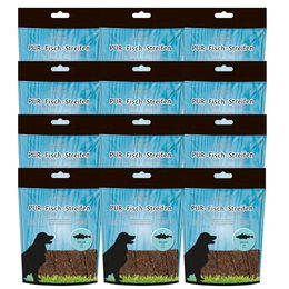 Schecker Dörrfisch Dorsch Streifen Getreidefrei und Glutenfrei 12x 100g - 12 x 100 g – Bild 1 von 3