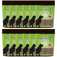 Produktbild von Schecker Dörrfleisch PUR Kaustreifen Pferd für Hunde glutenfrei und getreidefrei 12x 100g