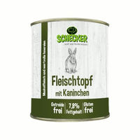 Produktbild von Schecker Fleischtopf Kaninchen Stückchen in Sauce getreidefrei und glutenfrei 820g