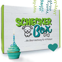 Produktbild von Schecker Geburtstagsbox mit Leckereien und Spielzeug für alle Altersstufen und Größen