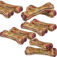 Produktbild von Schecker Gefüllter Kauknochen mit Salami und Pansen für Hunde 1,4 kg Packung mit 20 Stück à 12 cm - 20 x 70 g