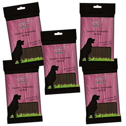 Schecker Gourmet Kausnack für Hunde mit Rind ohne Farb- und Aromastoffe 500g - 5 x 100 g – Bild 1 von 4