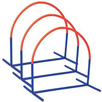 Produktbild von Schecker Hoopers Hunde Agility Bogen Set aus wetterfestem Kunststoff 3 Stück 100x90 cm