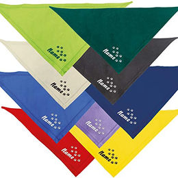 Schecker Hund Halstuch Gelb mit Pfotenmuster 50 cm – Bild 1 von 2