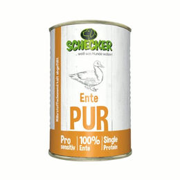 Schecker Hund Nassfutter Ente glutenfrei und getreidefrei 410g - 410 g – Bild 1 von 2