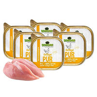 Produktbild von Schecker Hund Nassfutter Geflügel Schälchen getreidefrei und glutenfrei 6 x 200 g - 6 x 200 g
