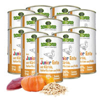 Produktbild von Schecker Hund Nassfutter Junior Ente Getreidefrei 12 x 410g - 12 x 410 g