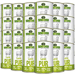 Schecker Hund Nassfutter Lamm pur getreidefrei und hypoallergen 24 x 410 g - 24 x 410 g – Bild 1 von 3