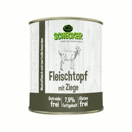 Schecker Hund Nassfutter mit Ziege Stückchen getreidefrei und glutenfrei 820g - 820 g – Bild 1 von 1