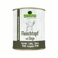 Produktbild von Schecker Hund Nassfutter mit Ziege Stückchen getreidefrei und glutenfrei 820g - 820 g