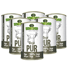 Schecker Hund Nassfutter Ziege PUR Stückchen in Sauce Adult Getreidefrei und Glutenfrei 6 x 410g - 6 x 410 g – Bild 1 von 5